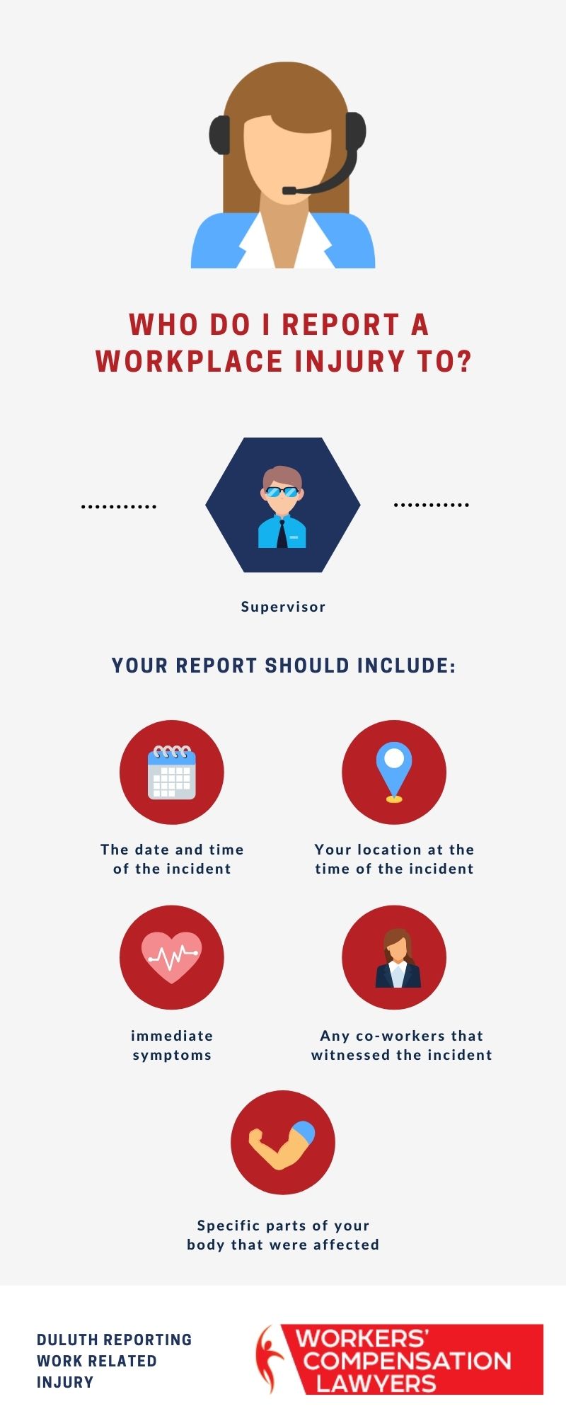 Duluth Reporting Work Related Injury Infographic