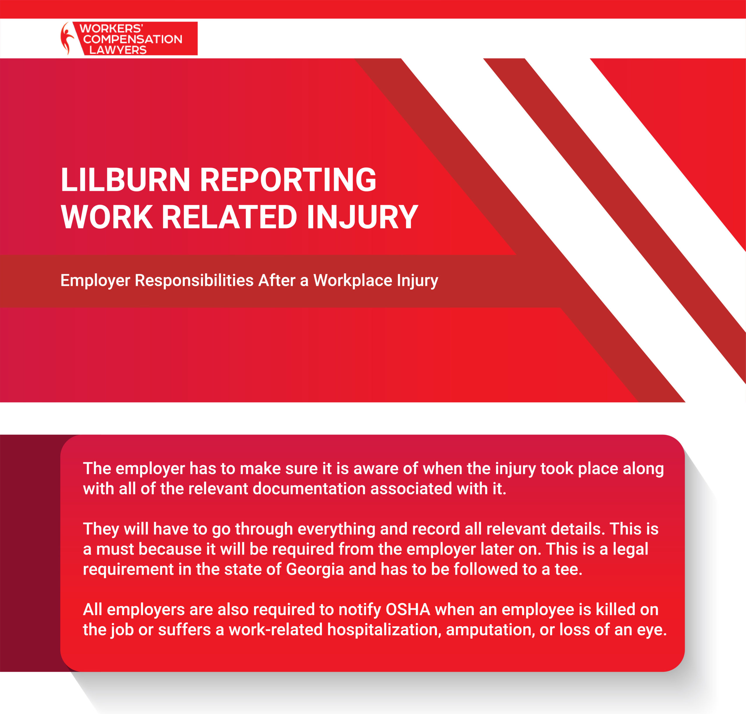 Lilburn Reporting Work Injury Infographic