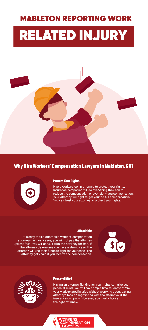 Mableton Reporting Work Injury Infographic