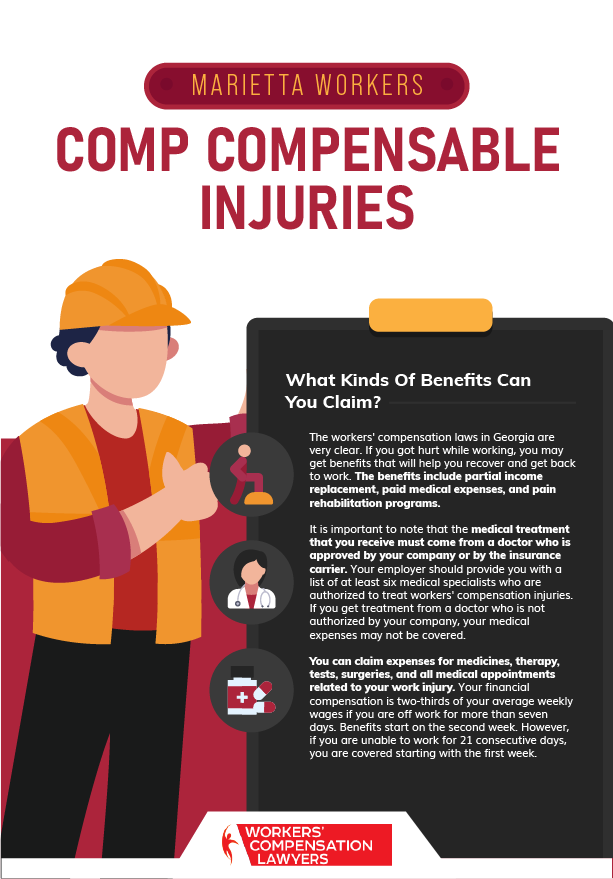 Marietta Workers Compensation Compensable Injury Infographic