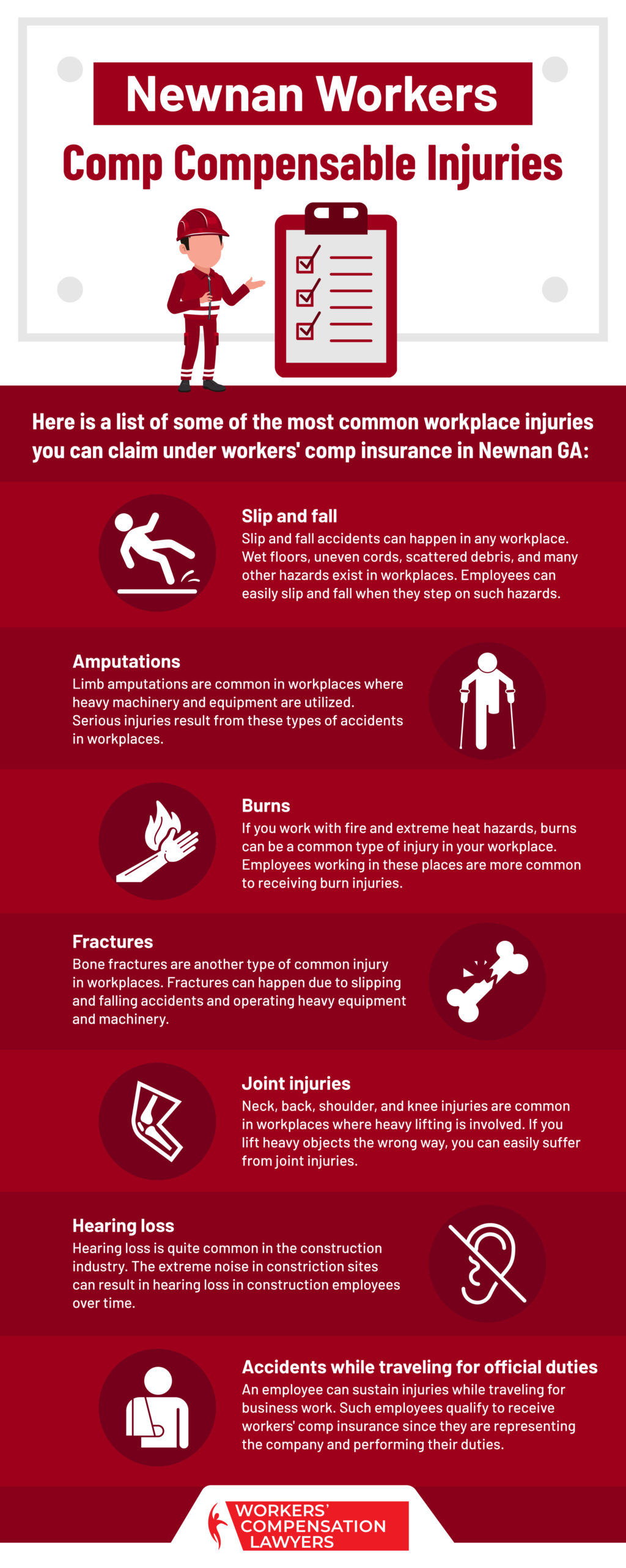 Newnan Workers Compensation Compensable Injury Infographic